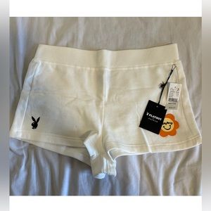 PLAYBOY BY PACSUN SIZE M WHITE SHORTS